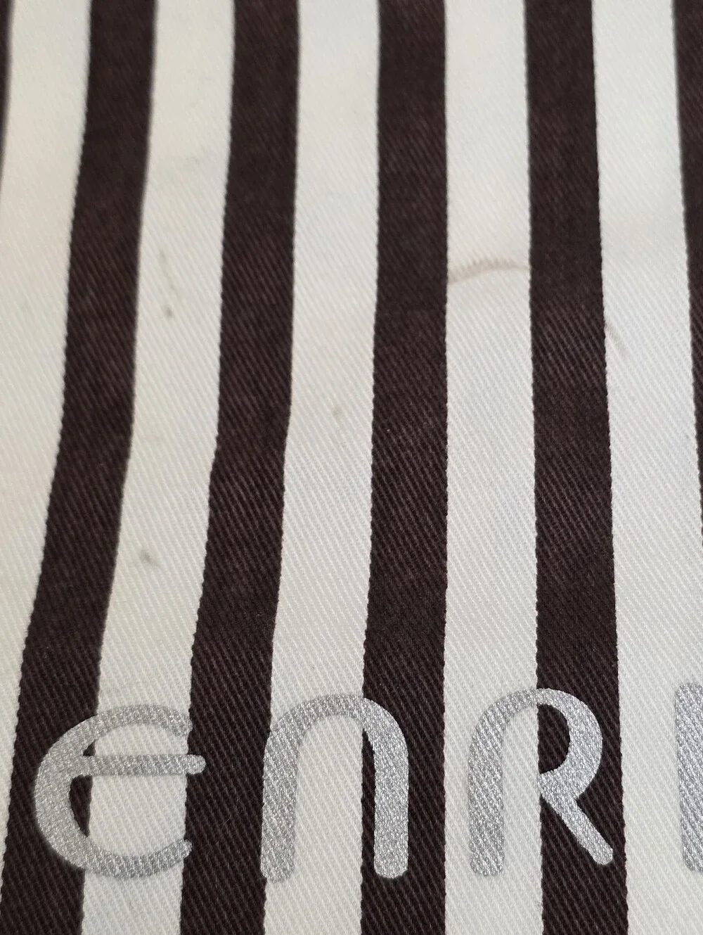 Henri Bendel Dust Bag Classic Drawstring Striped Large Handbag Storage Bag